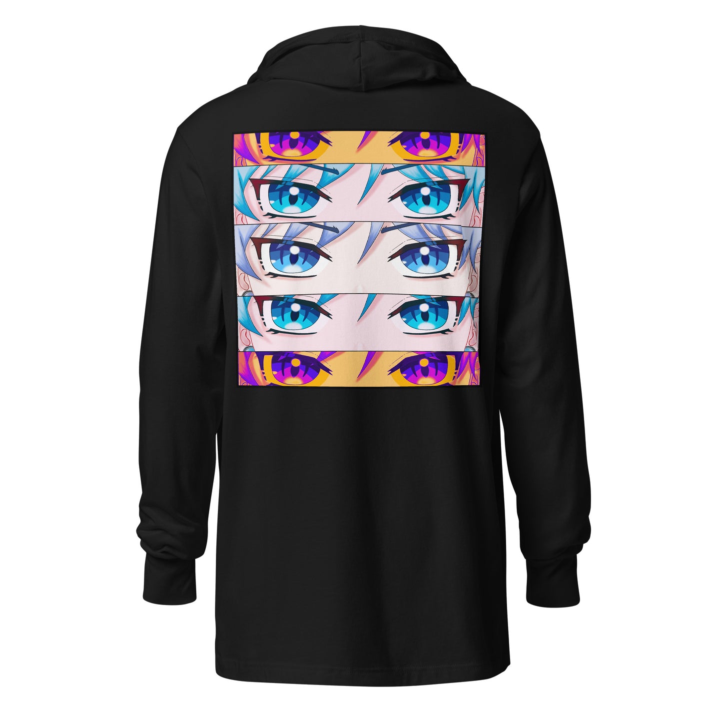 VTuber Academy - Yuki Morikami Multi Colored Anime Eyes - Hooded long-sleeve tee