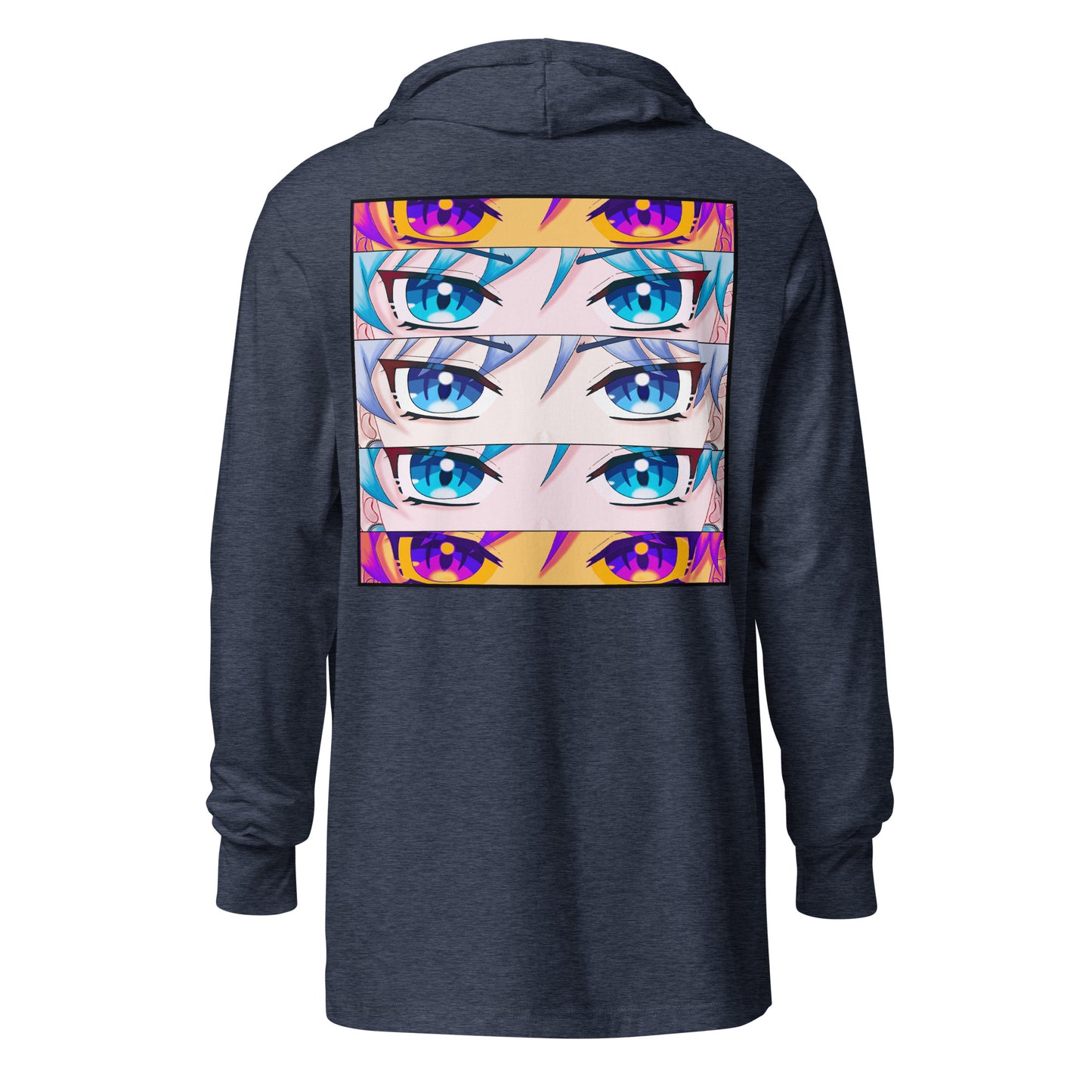 VTuber Academy - Yuki Morikami Multi Colored Anime Eyes - Hooded long-sleeve tee