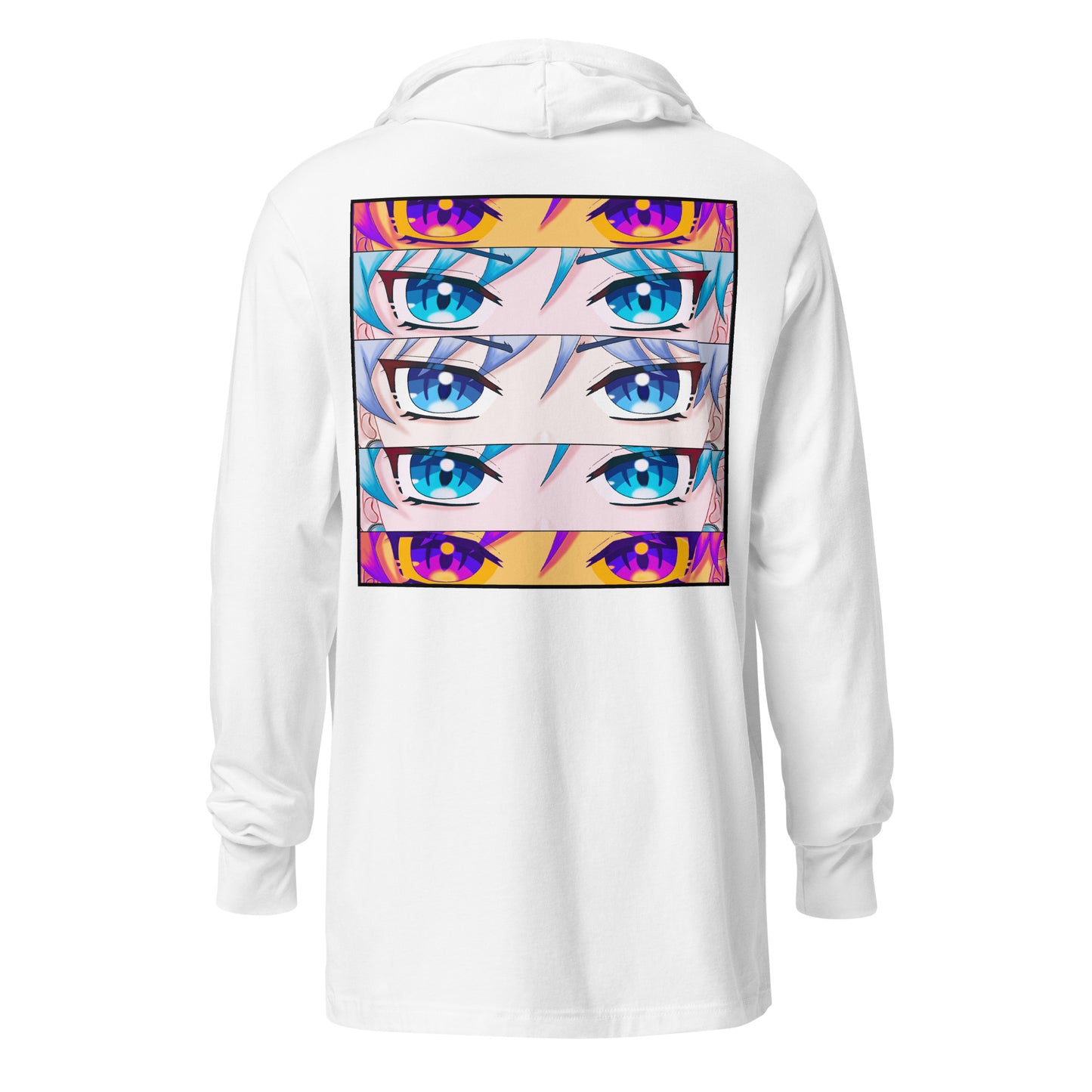 VTuber Academy - Yuki Morikami Multi Colored Anime Eyes - Hooded long-sleeve tee